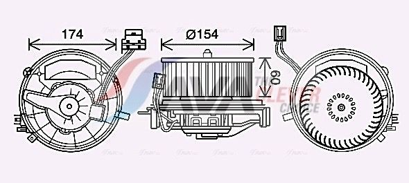 VN8399 AVA Електромотор пічки